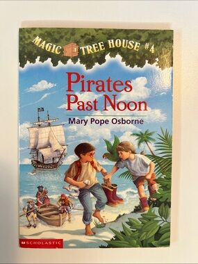 Scholastic Pirates Past Noon — Blue & Green Illustrated Cover